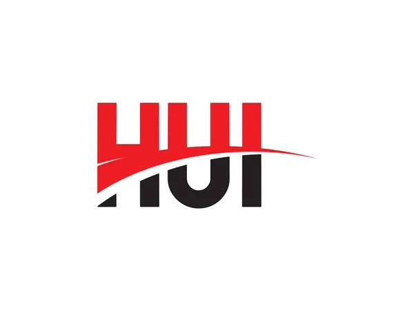 Hui Buchstaben Initial Logo Design Vector Illustration — Stockvektor
