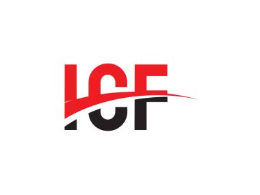 ICF Harfleri İlk Logo Tasarım Vektörü İllüstrasyonu 