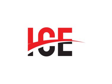 ICE Letters İlk Logo Tasarım Vektörü İllüstrasyonu 