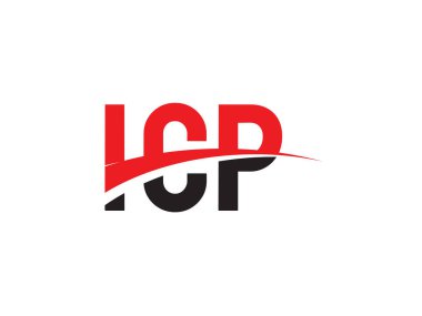 ICP Harfleri İlk Logo Tasarım Vektörü İllüstrasyonu 