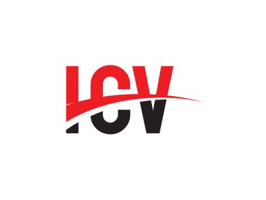 ICV Harfleri İlk Logo Tasarım Vektörü İllüstrasyonu 