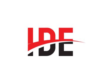 IDE Harfleri İlk Logo Tasarım Vektörü İllüstrasyonu 