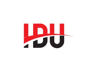 IDU Harfleri İlk Logo Tasarım Vektörü İllüstrasyonu 