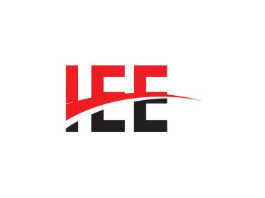 IEE Harfleri İlk Logo Tasarım Vektörü İllüstrasyonu 