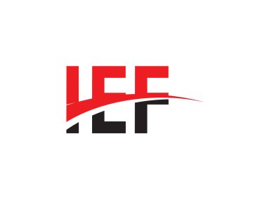 IEF Harfleri İlk Logo Tasarım Vektörü İllüstrasyonu 