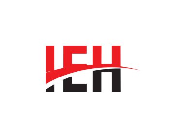 IEH Harfleri İlk Logo Tasarım Vektörü İllüstrasyonu 