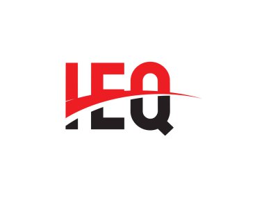 IEQ Harfleri İlk Logo Tasarım Vektörü İllüstrasyonu 