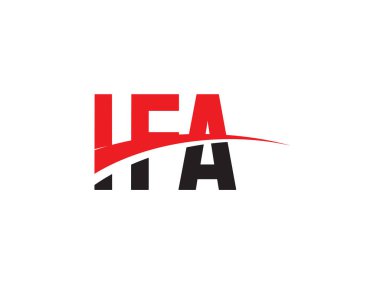 IFA Harfleri İlk Logo Tasarım Vektörü İllüstrasyonu 
