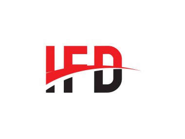 IFD Harfleri İlk Logo Tasarım Vektörü İllüstrasyonu 