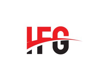 IFG Harfleri İlk Logo Tasarım Vektörü İllüstrasyonu 
