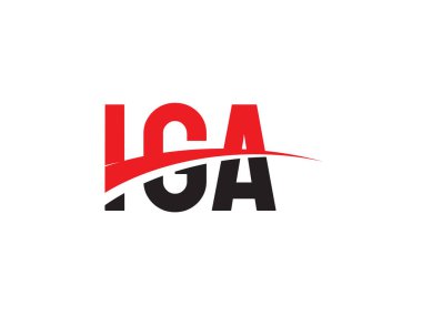 IGA Harfleri İlk Logo Tasarım Vektörü İllüstrasyonu 