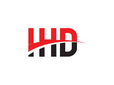 IHD Harfler İlk Logo Tasarım Vektörü İllüstrasyonu 