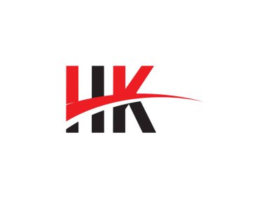 IIK Harfleri İlk Logo Tasarım Vektörü İllüstrasyonu 