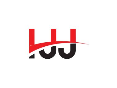 IJJ Harfleri İlk Logo Tasarım Vektörü İllüstrasyonu 