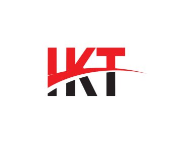 IKT Harfleri İlk Logo Tasarım Vektörü İllüstrasyonu 
