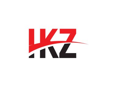 IKZ Harfleri İlk Logo Tasarım Vektörü İllüstrasyonu 