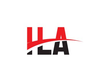 ILA Harfleri İlk Logo Tasarım Vektörü İllüstrasyonu 