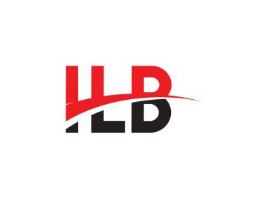 ILB Harfleri İlk Logo Tasarım Vektörü İllüstrasyonu 