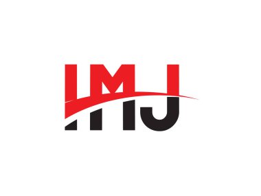 IMJ Harfleri İlk Logo Tasarım Vektörü İllüstrasyonu 
