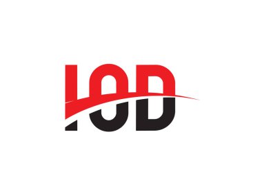IOD Harfleri İlk Logo Tasarım Vektörü İllüstrasyonu 