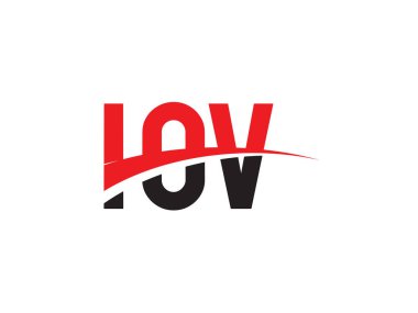 IOV Harfleri İlk Logo Tasarım Vektörü İllüstrasyonu 