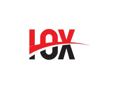 IOX Harfleri İlk Logo Tasarım Vektörü İllüstrasyonu 