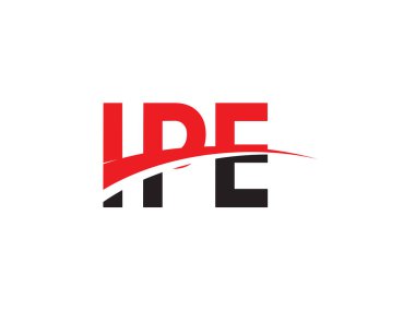 IPE Harfleri İlk Logo Tasarım Vektörü İllüstrasyonu 