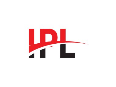 IPL Harfleri İlk Logo Tasarım Vektörü İllüstrasyonu 