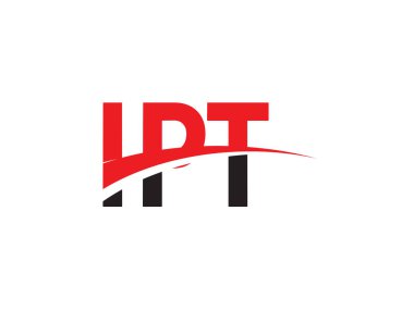 IPT Harfleri İlk Logo Tasarım Vektörü İllüstrasyonu 