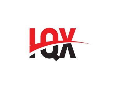 IQX Harfleri İlk Logo Tasarım Vektörü İllüstrasyonu 