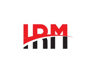 IRM Harfleri İlk Logo Tasarım Vektörü İllüstrasyonu 