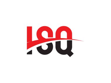 ISQ Harfleri İlk Logo Tasarım Vektörü İllüstrasyonu 