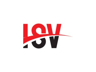 ISV Harfleri İlk Logo Tasarım Vektörü İllüstrasyonu 
