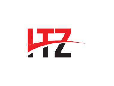 ITZ Harfleri İlk Logo Tasarım Vektörü İllüstrasyonu 