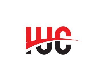 IUC Harfleri İlk Logo Tasarım Vektörü İllüstrasyonu 