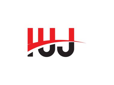 IUJ Harfleri İlk Logo Tasarım Vektörü İllüstrasyonu 