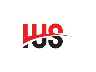 IUS Harfleri İlk Logo Tasarım Vektörü İllüstrasyonu 