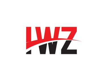 IWZ Harfleri İlk Logo Tasarım Vektörü İllüstrasyonu 