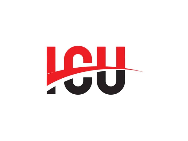 Litery Icu Początkowe Logo Projektowanie Wektora Ilustracja — Wektor stockowy