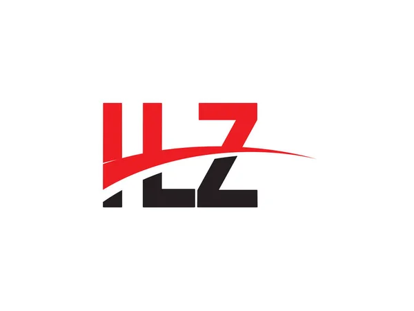 Ilz Cartas Logo Inicial Design Vector Ilustração — Vetor de Stock