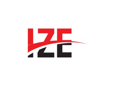 IZE Harfleri İlk Logo Tasarım Vektörü İllüstrasyonu 