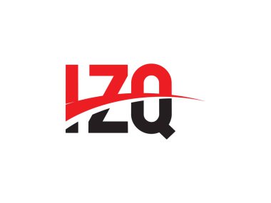 IZQ Harfleri İlk Logo Tasarım Vektörü İllüstrasyonu 