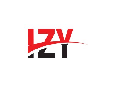 IZY Harfleri İlk Logo Tasarım Vektörü İllüstrasyonu 
