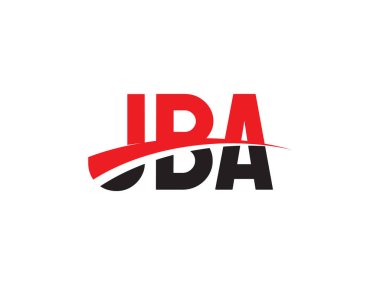 JBA Harfleri İlk Logo Tasarım Vektörü İllüstrasyonu 