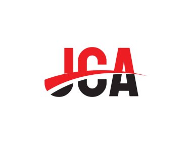 JCA Harfleri İlk Logo Tasarım Vektörü İllüstrasyonu 