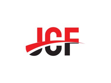 JCF Harfleri İlk Logo Tasarım Vektörü İllüstrasyonu 