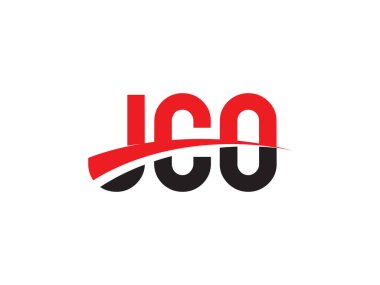 JCO Harfleri İlk Logo Tasarım Vektörü İllüstrasyonu 