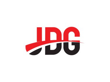 JDG Harfleri İlk Logo Tasarım Vektörü İllüstrasyonu 