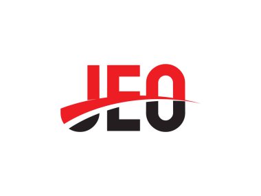 JEO Harfleri İlk Logo Tasarım Vektörü İllüstrasyonu 
