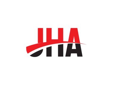 JHA Harfleri İlk Logo Tasarım Vektörü İllüstrasyonu 